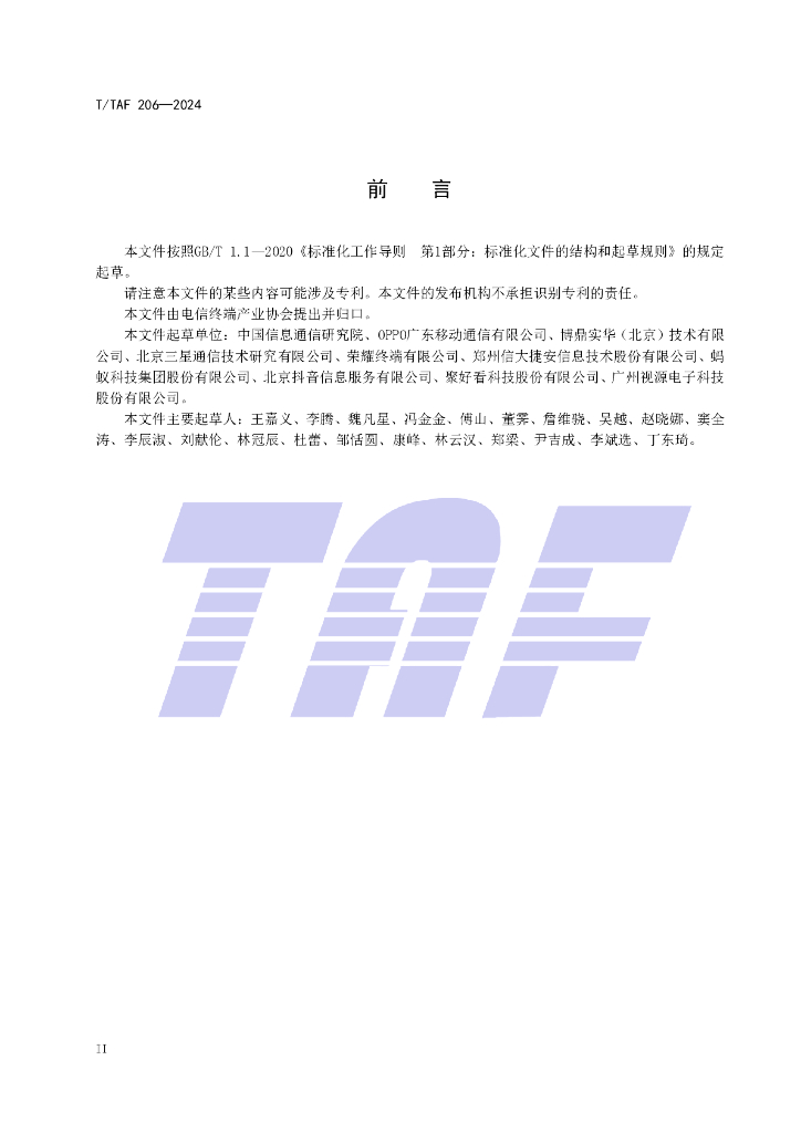 T/TAF 206-2024 标准预览