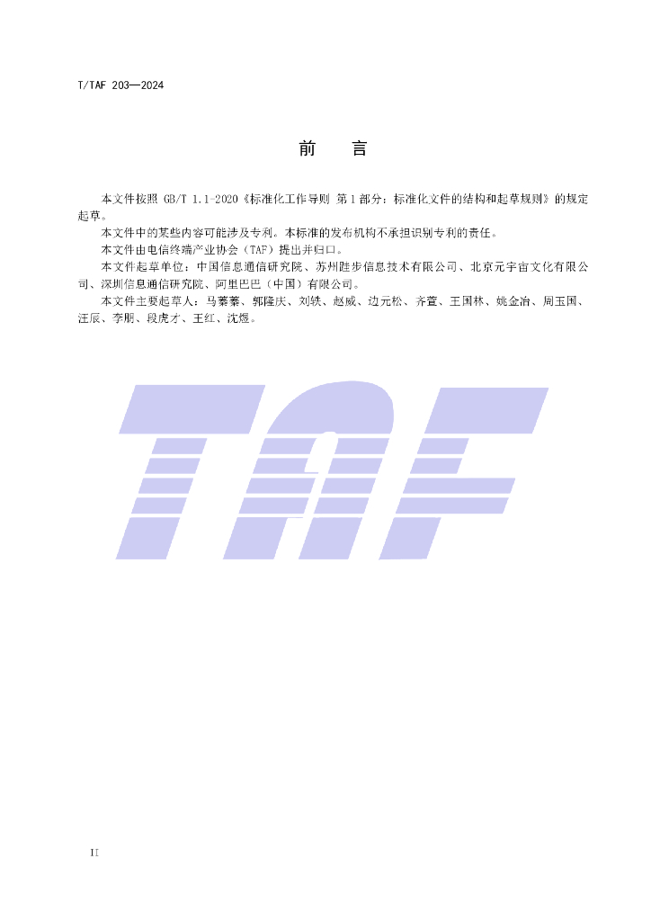 T/TAF 203-2024 标准预览