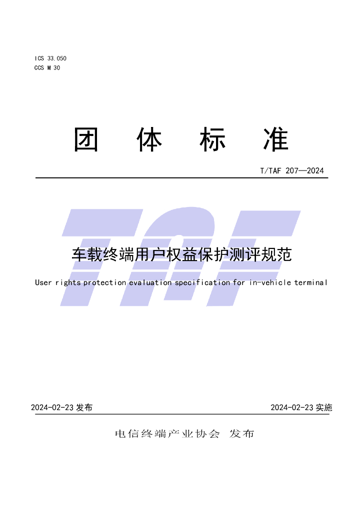 T/TAF 207-2024 标准预览