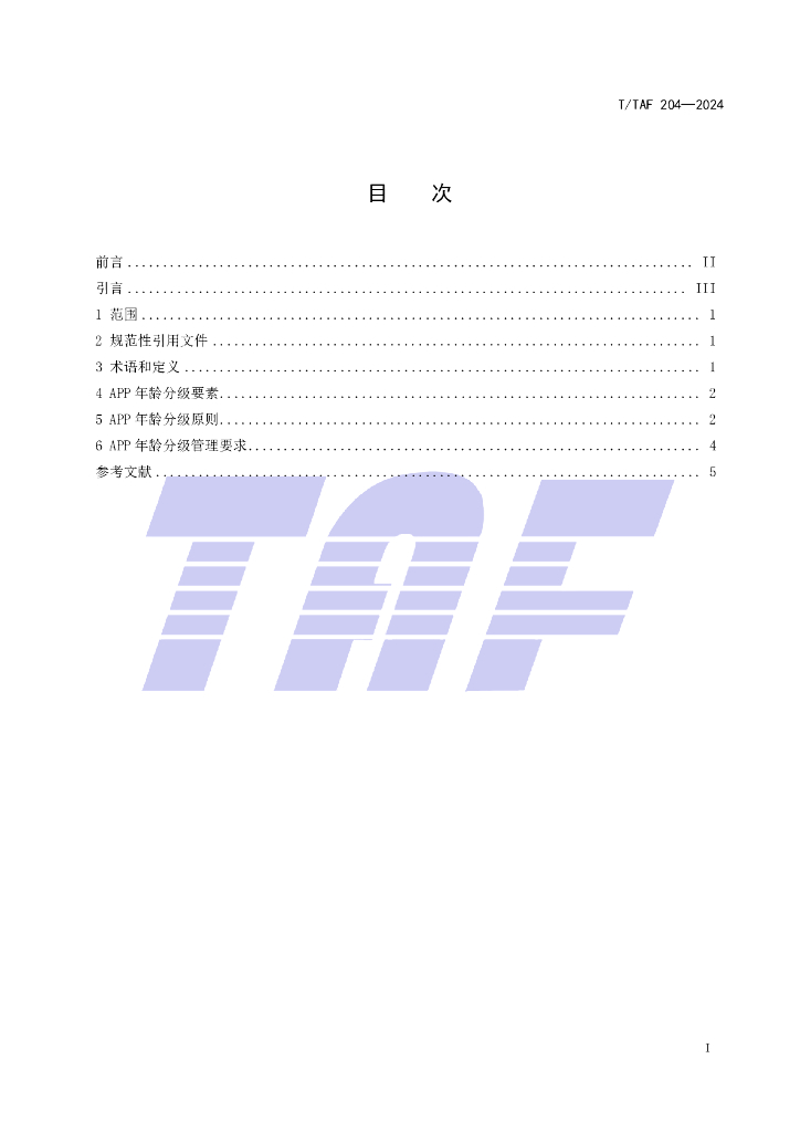 T/TAF 204-2024 标准预览