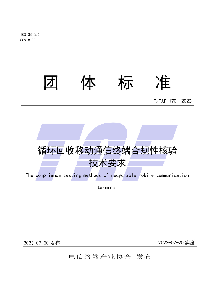 T/TAF 170-2023 标准预览