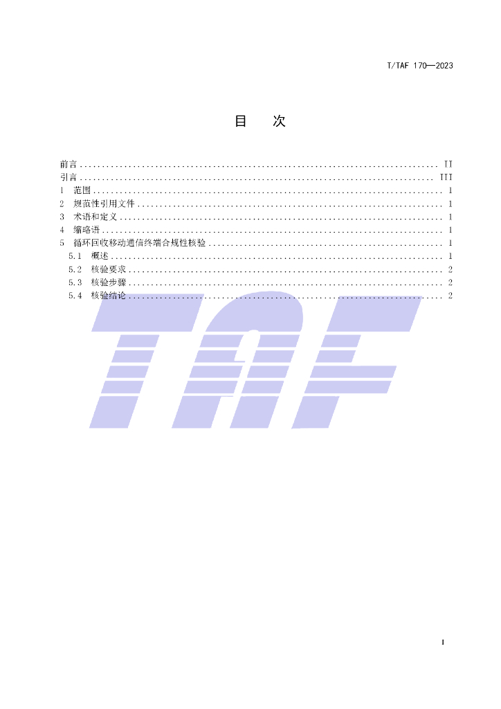 T/TAF 170-2023 标准预览