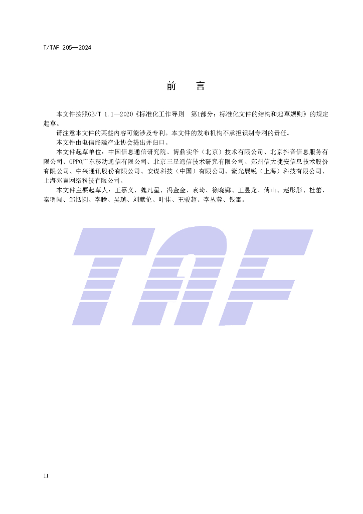 T/TAF 205-2024 标准预览