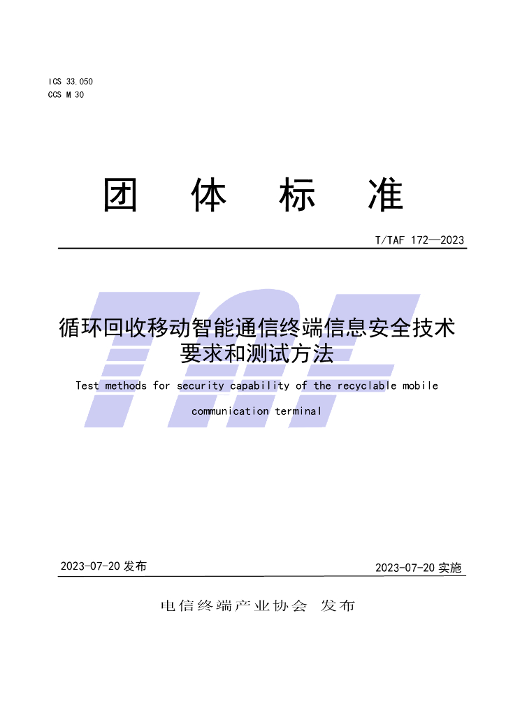 T/TAF 172-2023 标准预览