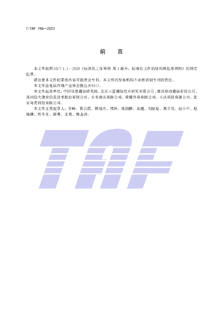 T/TAF 198-2023 标准预览