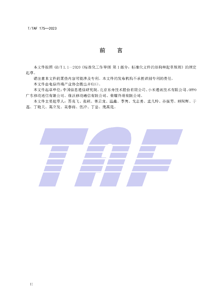 T/TAF 175-2023 标准预览