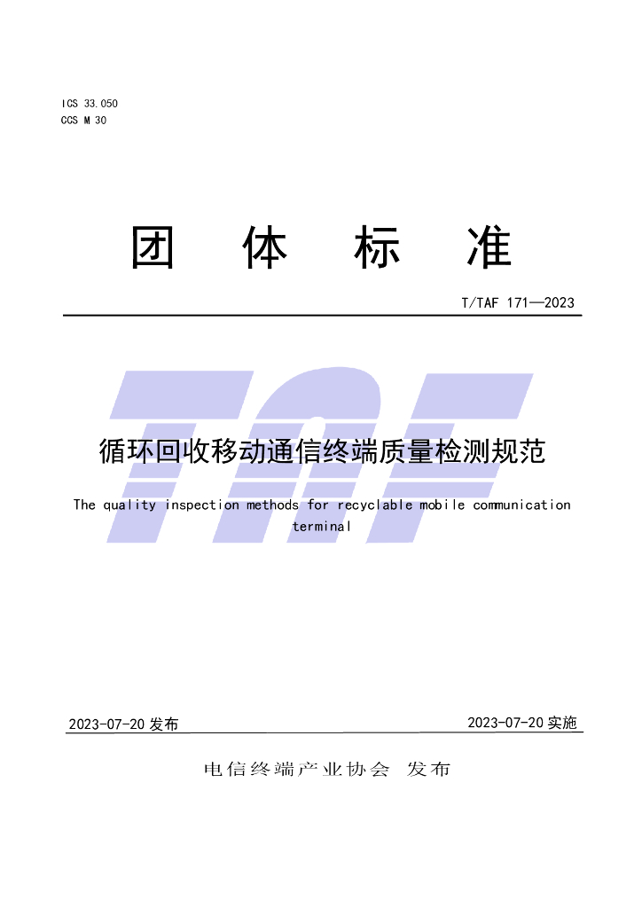 T/TAF 171-2023 标准预览