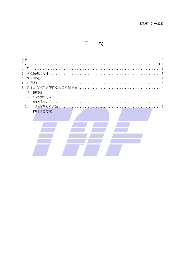 T/TAF 171-2023 标准预览