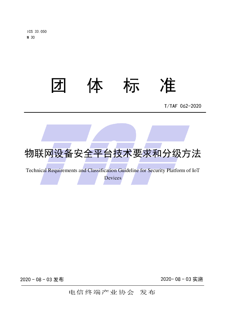 T/TAF 062-2020 标准预览