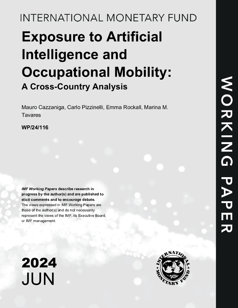 国际货币基金组织：2024<em>人工智能</em>与职业流动：跨国分析报告（英文版） 海报