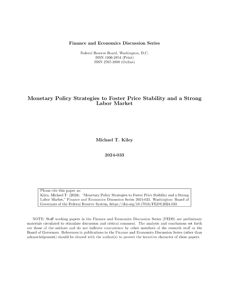 美国联邦储备委员会：2024促进价格稳定和强大劳动力市场的货币政策策略（英文版）