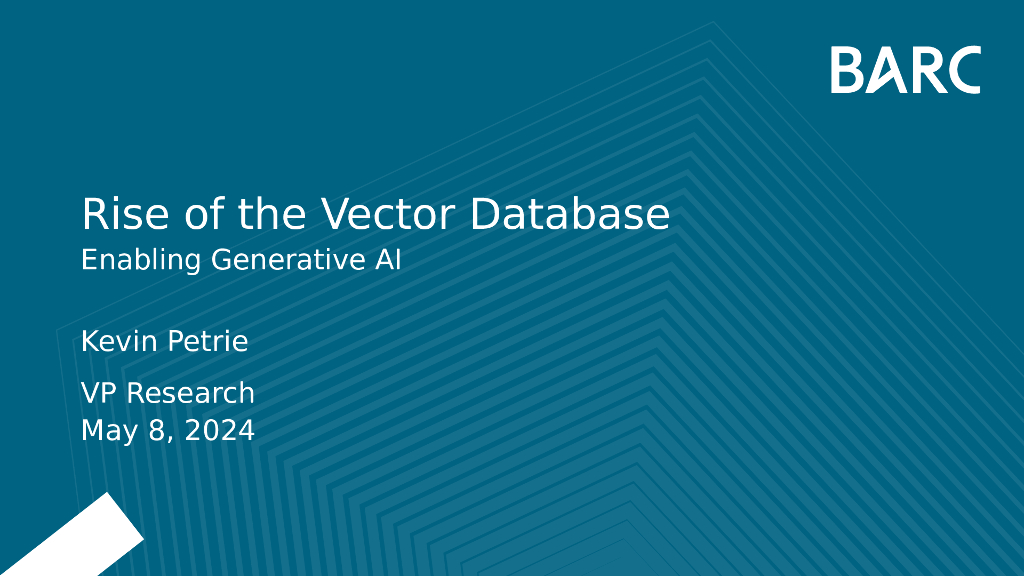 Petrie：The Rise of Vector Databases Enabling Generative AI