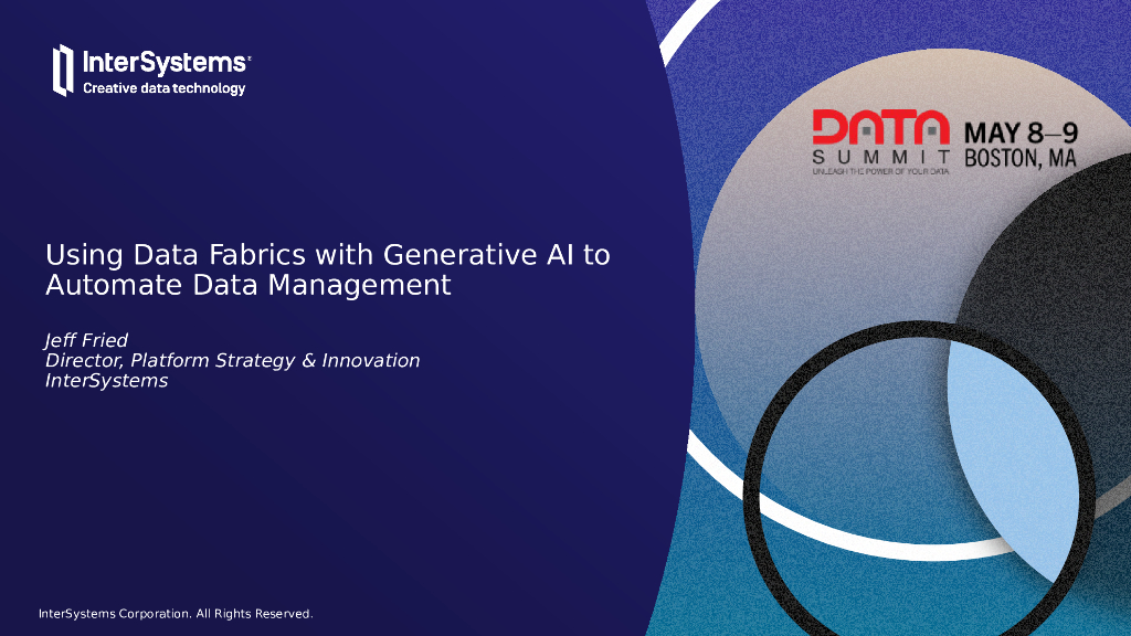 Using Data Fabrics with Generative AI to Automate Data Management_Fried
