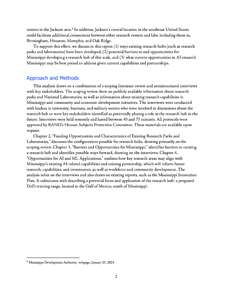 Rand兰德：：2024人工智能的机遇报告-密西西比州杰克逊的重点研究中心（英文版）_第10页