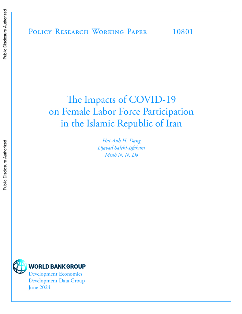 世界银行：新冠肺炎对伊朗伊斯兰共和国女性劳动力参与的影响（英文版）