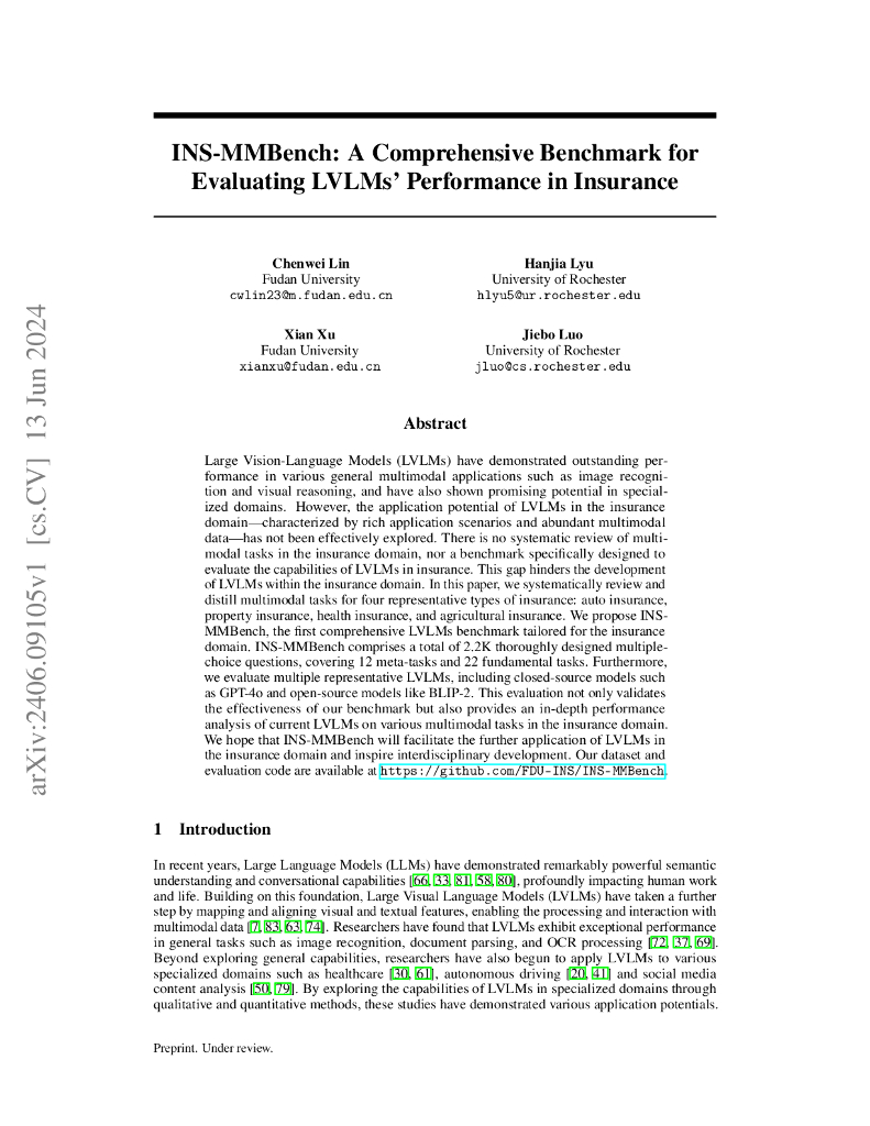 INS MMBench：评估LVLMs保险绩效的综合基准（英文版）