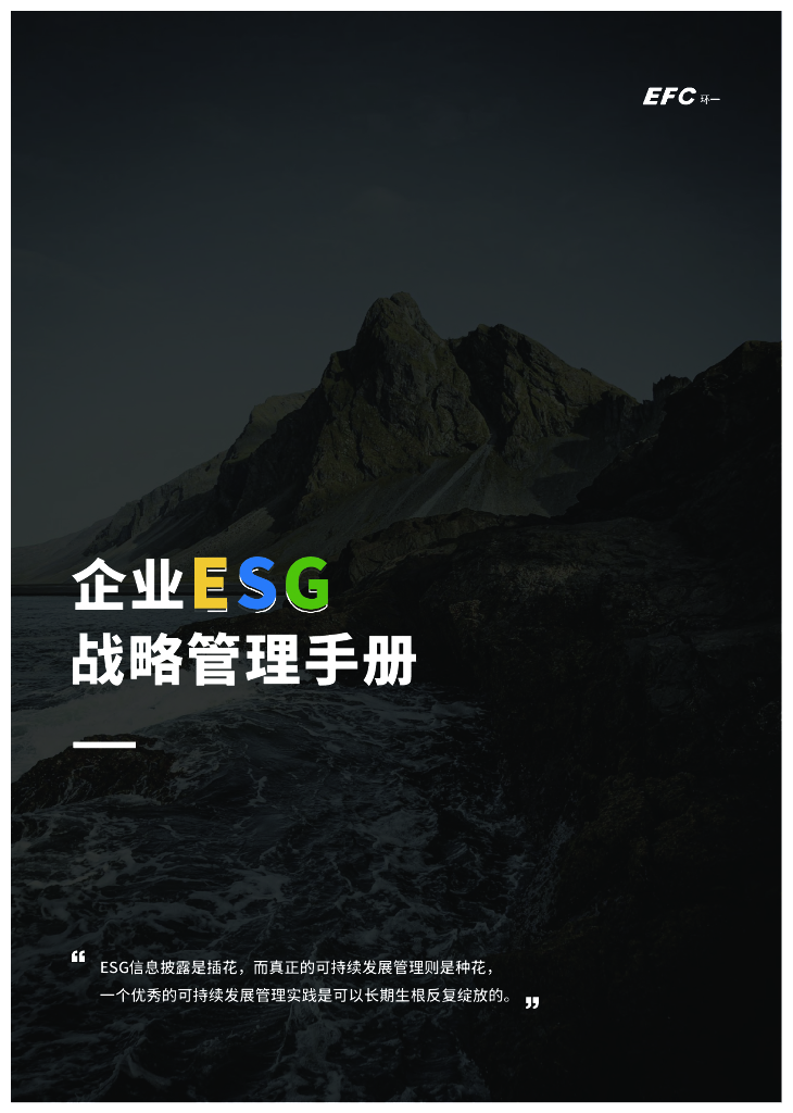EFC环一：企业ESG战略管理手册 