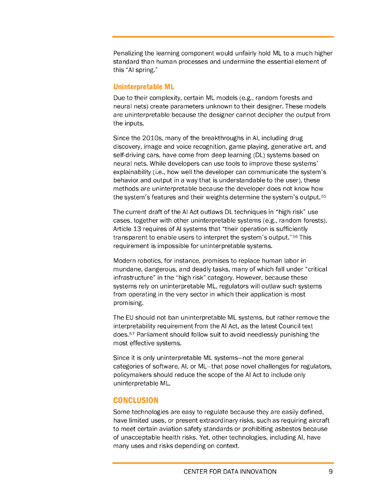 数据创新中心：2023人工智能法案应该是技术中立的报告（英文版）_第9页