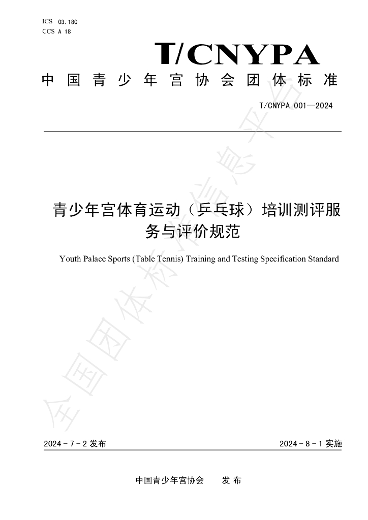 T/CNYPA 001-2024 标准预览