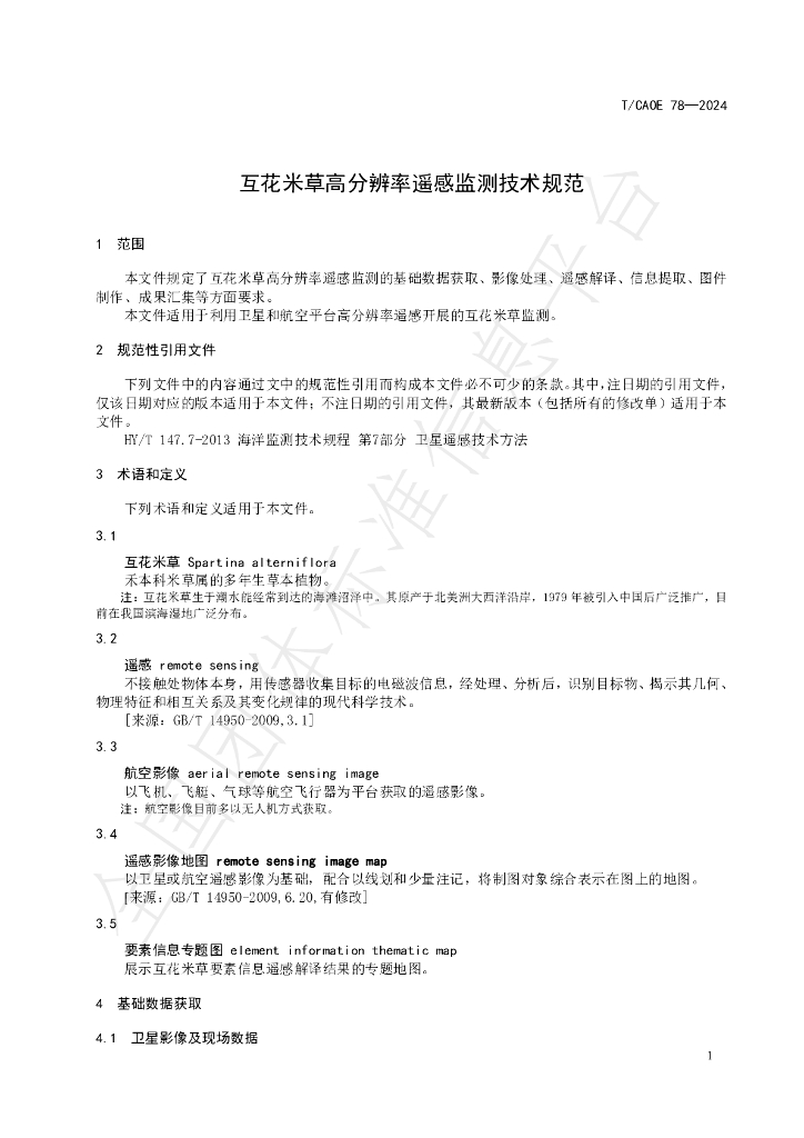 T/CAOE 78-2024 标准预览