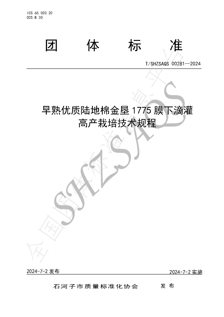 T/SHZSAQS 00281-2024 标准预览
