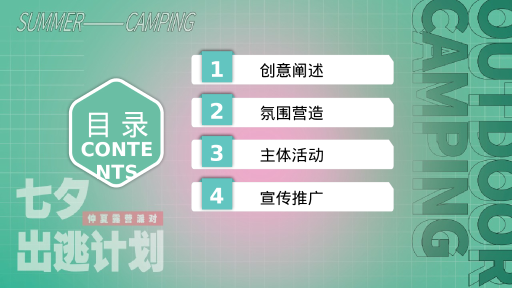 文旅七夕出逃计划仲夏露营派对活动策划方案_第4页