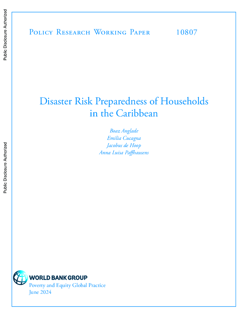 世界银行：加勒比地区家庭的灾害风险防范（英文版）