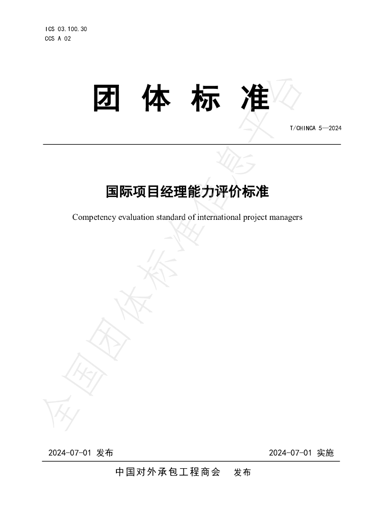 T/CHINCA 5-2024 标准预览