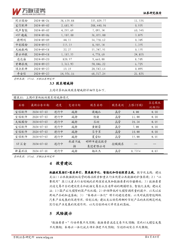 万联证券：计算机行业周观点：“车路云一体化”首批试点城市公布，2024世界人工智能大会重磅召开_第8页
