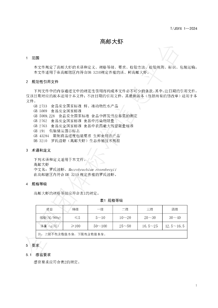 T/JSYX 1-2024 标准预览