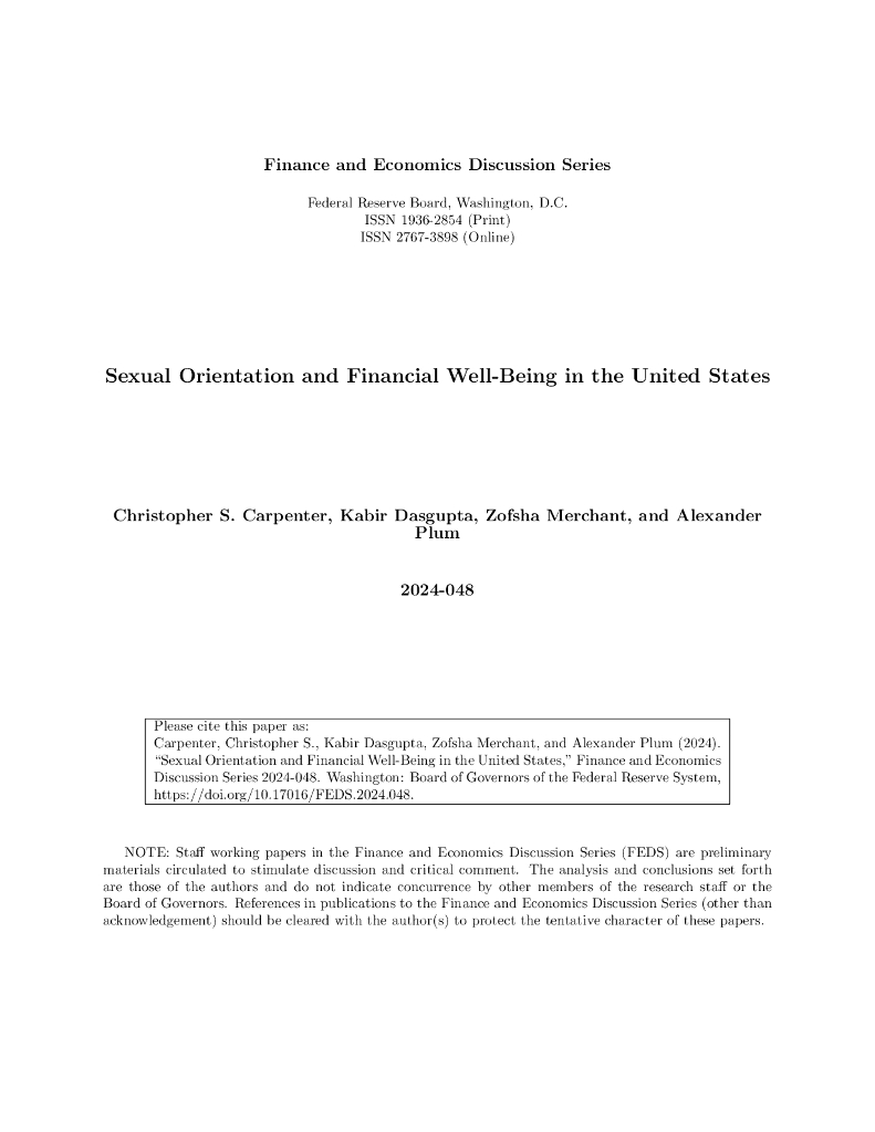 美联储：美国的性取向与经济状况（英文版）