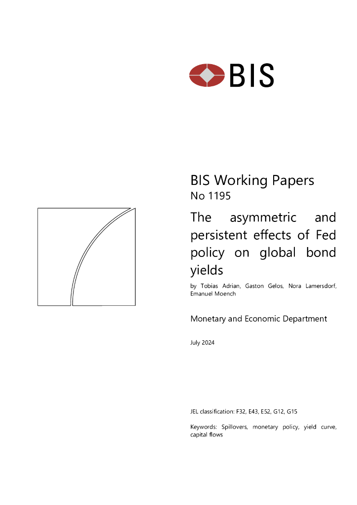 国际清算银行：美联储政策对全球债券收益率的不对称和持续影响（英文版）