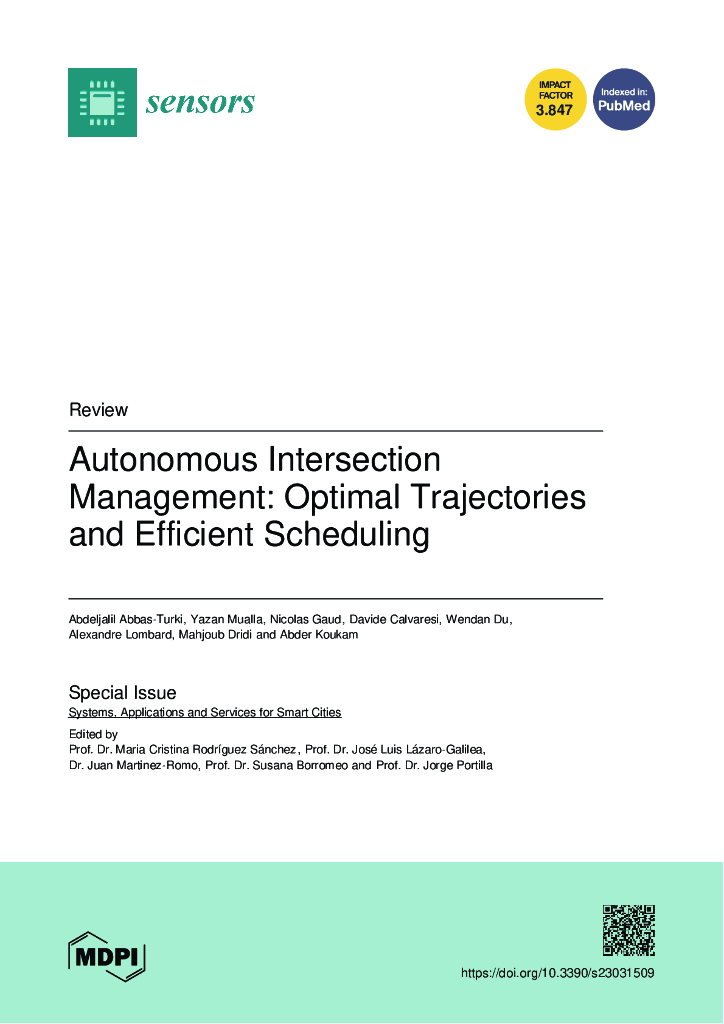 自主路口管理：最优轨迹和高效调度（英文版）