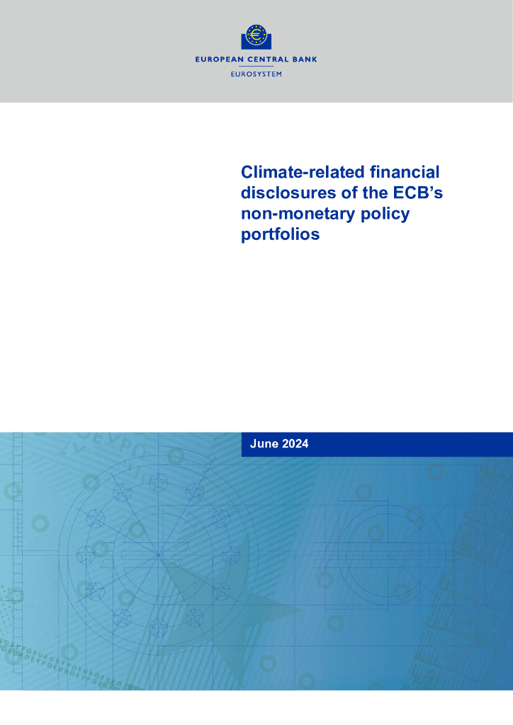欧洲央行：欧洲央行非货币政策组合的气候相关金融披露（英文版）