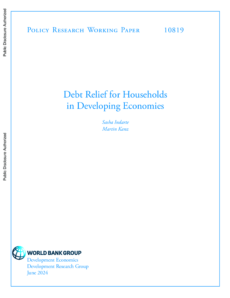 世界银行：发展中国家家庭债务减免（英文版）