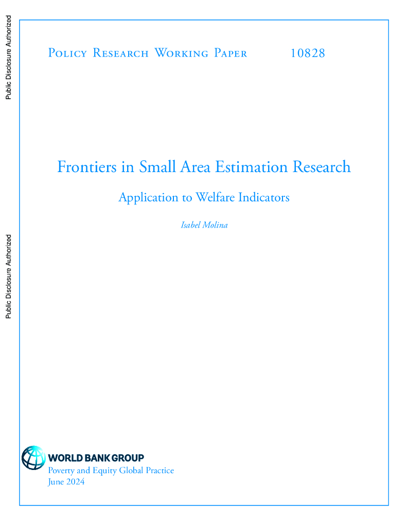 世界银行：小面积估算研究的前沿：在福利指标中的应用（英文版）