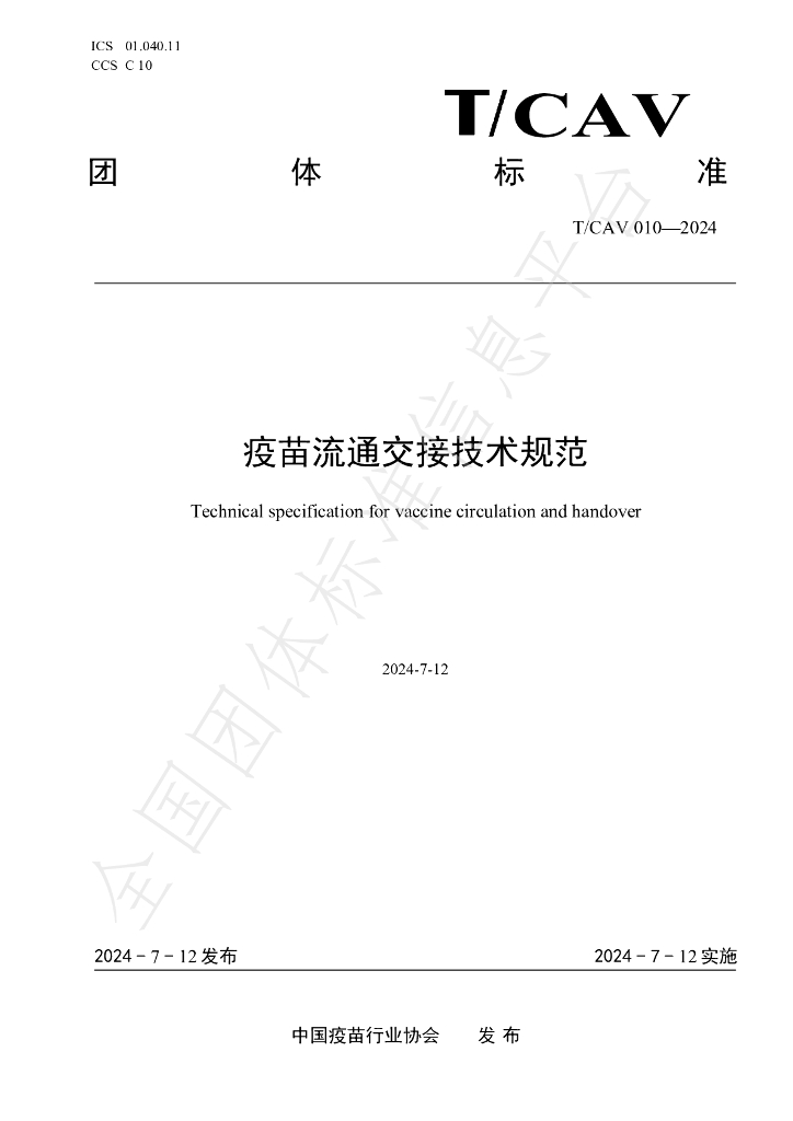 T/CAV 010-2024 标准预览