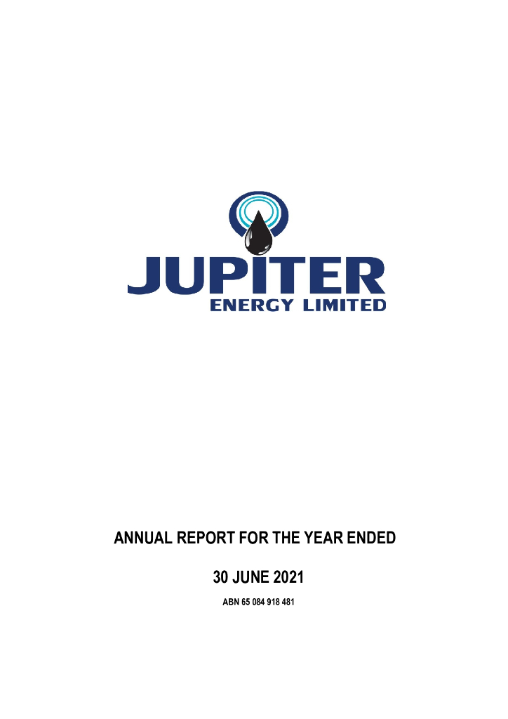 Jupiter Energy Limited（JPR）2021财年年度报告（英文版）