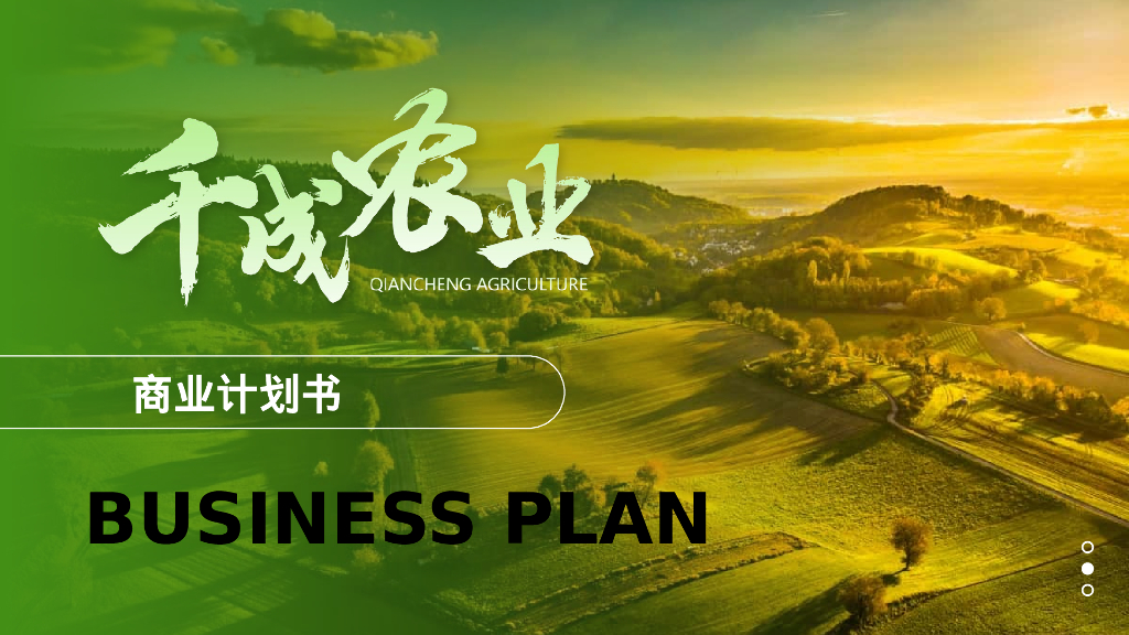 农业项目商业计划书