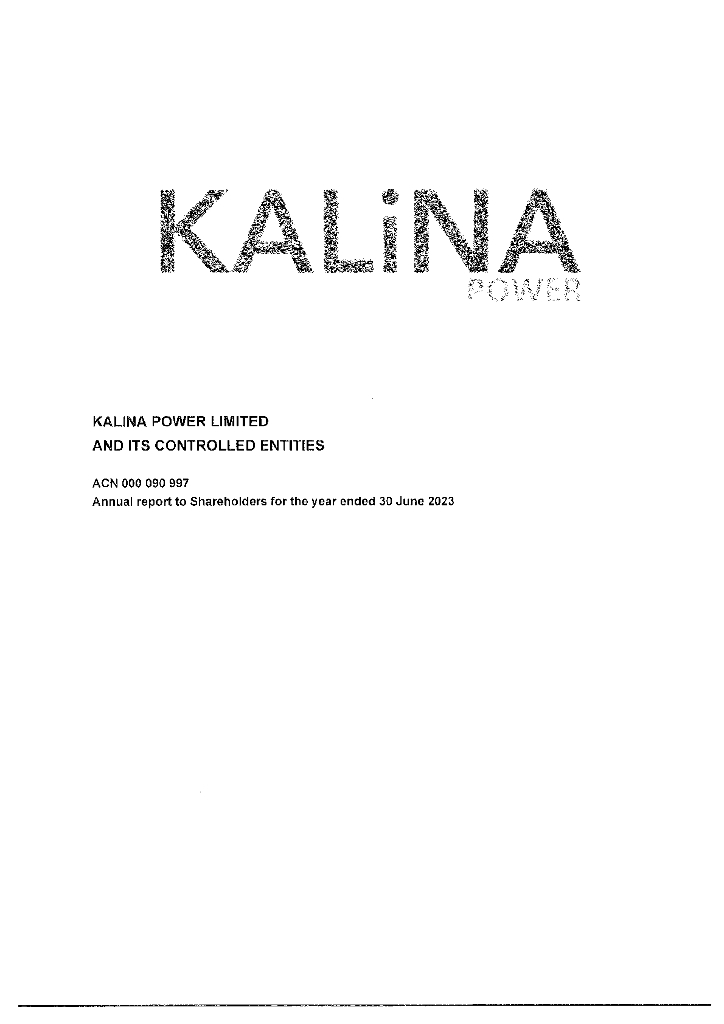 Kalina Power Limited（KPO）2023财年年度报告（英文版）