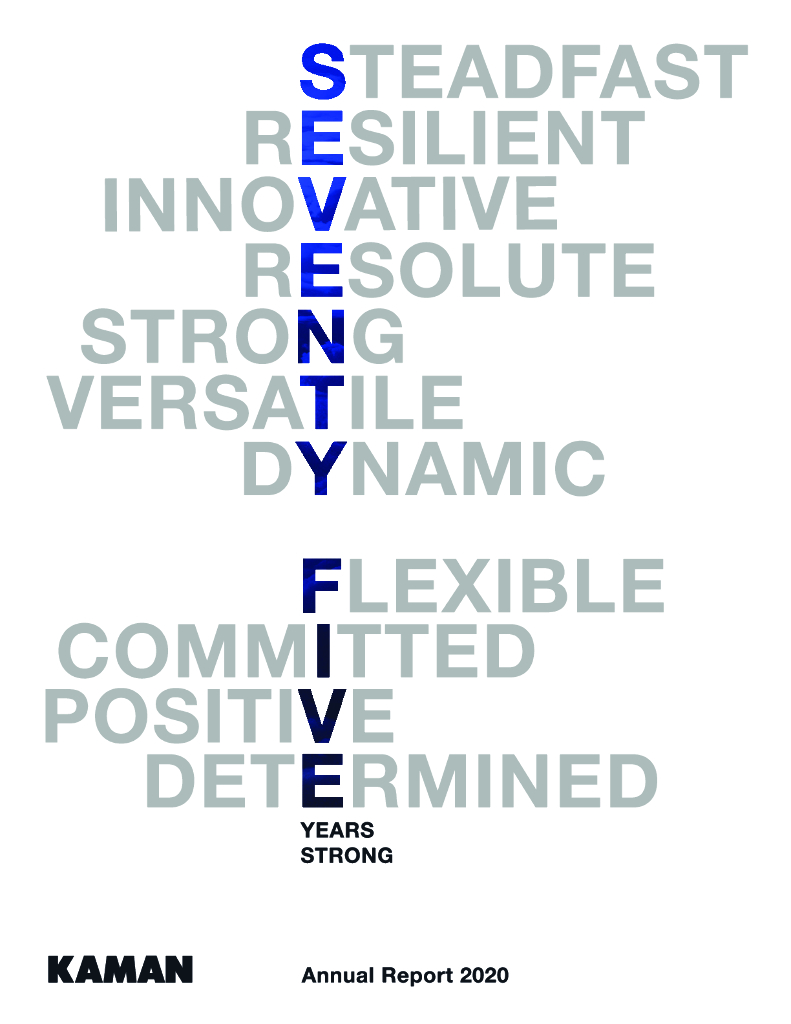 Kaman Corporation（KAMN）2020财年年度报告（英文版）