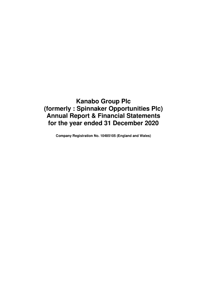 Kanabo（KNB）2020财年年度报告（英文版）