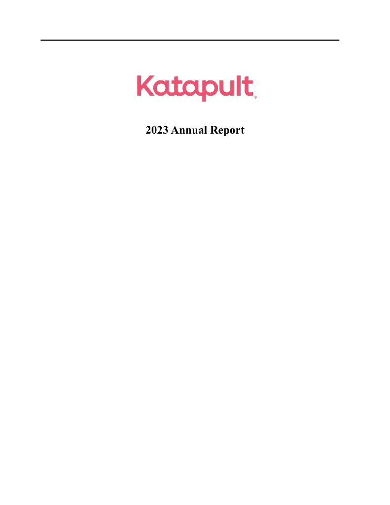 Katapult Holdings,Inc.（KPLT）2023财年年度报告（英文版）