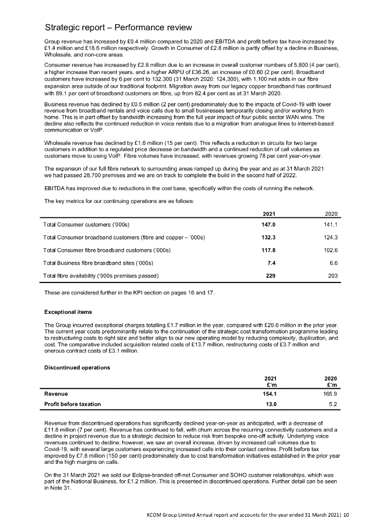 KCOM Group PLC 2021财年年度报告（英文版）_第10页