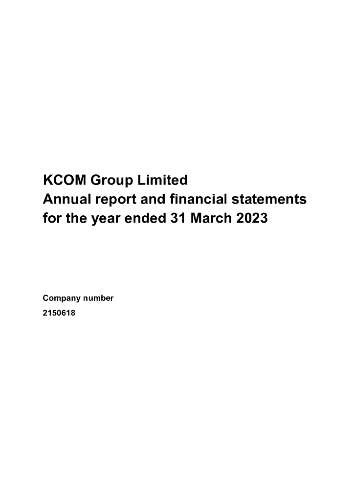 KCOM Group PLC 2023财年年度报告（英文版）