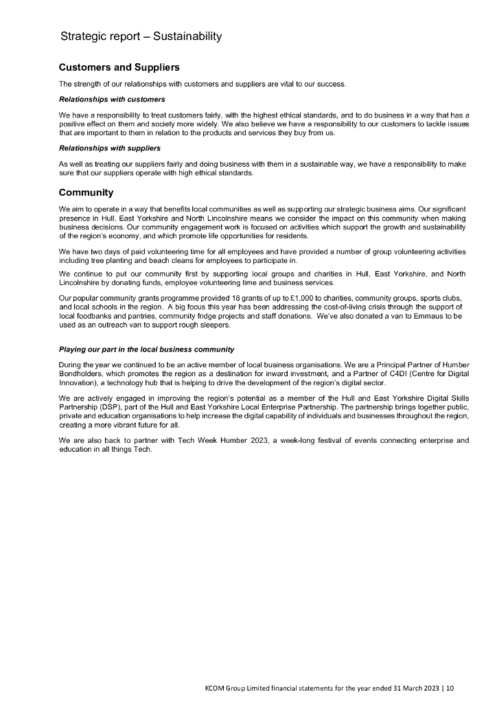 KCOM Group PLC 2023财年年度报告（英文版）_第10页
