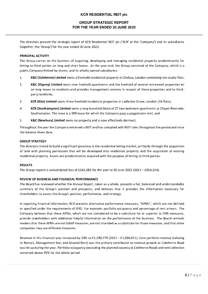 KCR Residential REIT plc（KCR）2022财年年度报告（英文版）_第10页