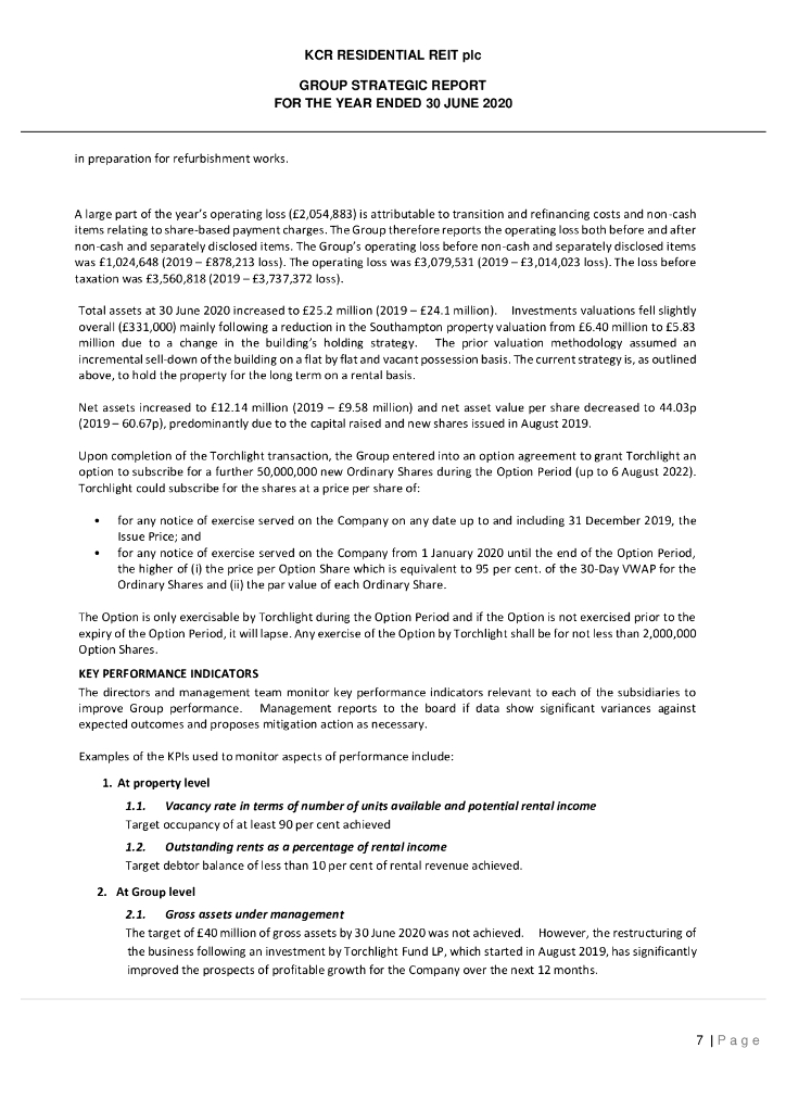 KCR Residential REIT plc（KCR）2020财年年度报告（英文版）_第9页