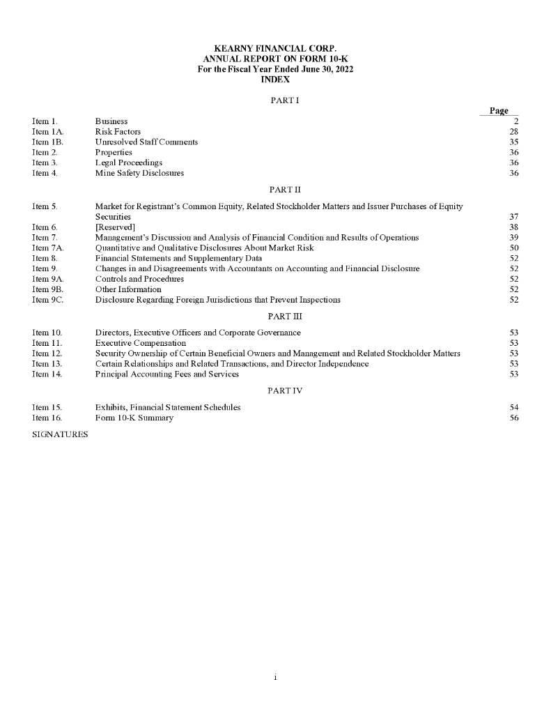 Kearny Financial Corp.（KRNY）2022财年年度报告（英文版）_第9页