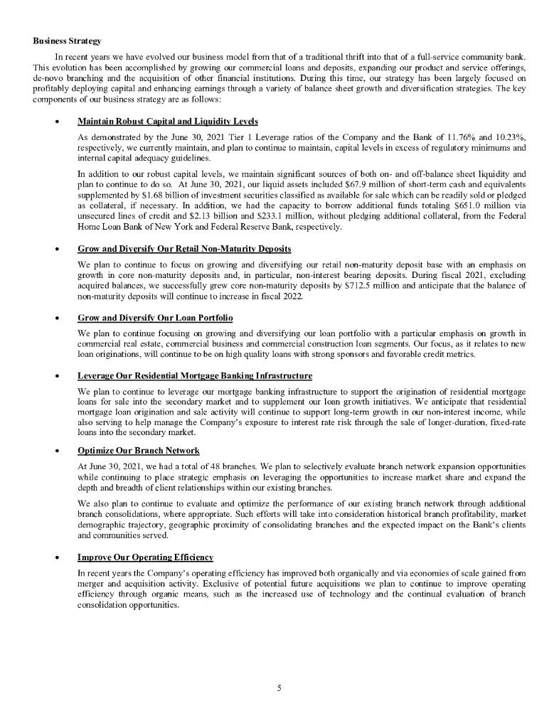 Kearny Financial Corp.（KRNY）2021财年年度报告（英文版）_第9页